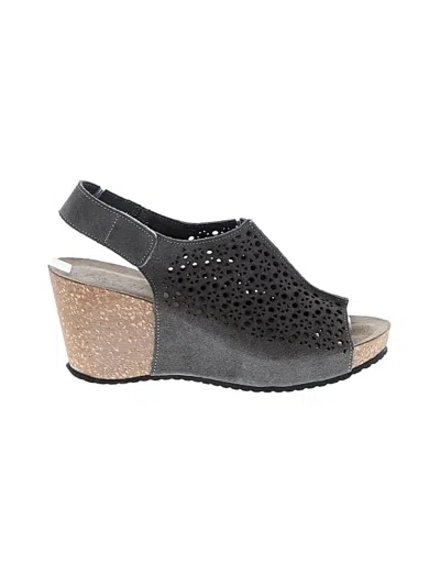 Pre-owned Assorted Brands Wedges In Gray