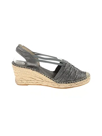 Pre-owned Assorted Brands Wedges In Gray