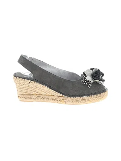 Pre-owned Assorted Brands Wedges In Gray