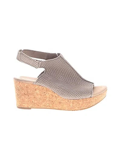 Pre-owned Assorted Brands Wedges In Gray