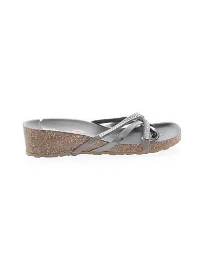 Pre-owned Assorted Brands Wedges In Gray