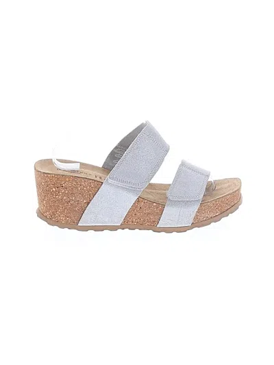 Pre-owned Assorted Brands Wedges In Gray