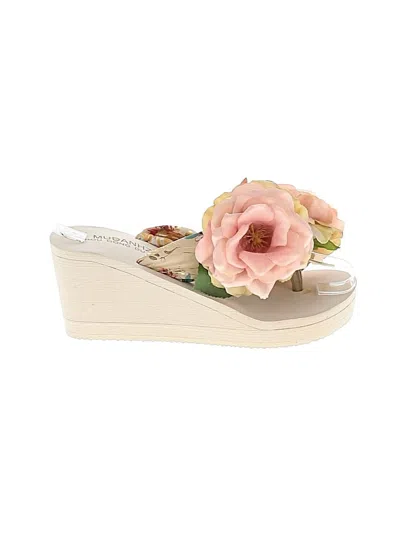 Pre-owned Assorted Brands Wedges In Ivory