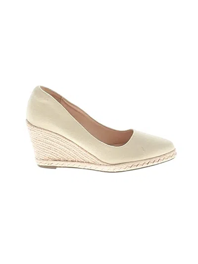 Pre-owned Assorted Brands Wedges In Ivory