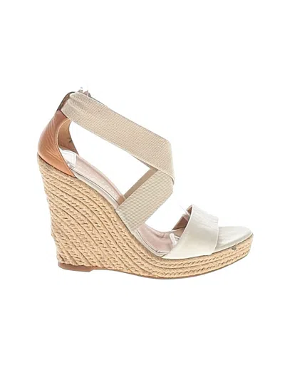 Pre-owned Assorted Brands Wedges In Ivory