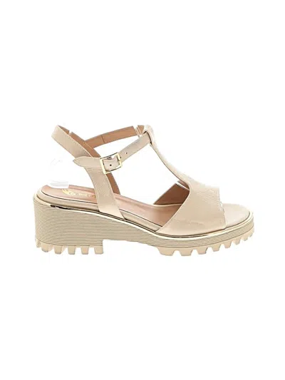 Pre-owned Assorted Brands Wedges In Ivory