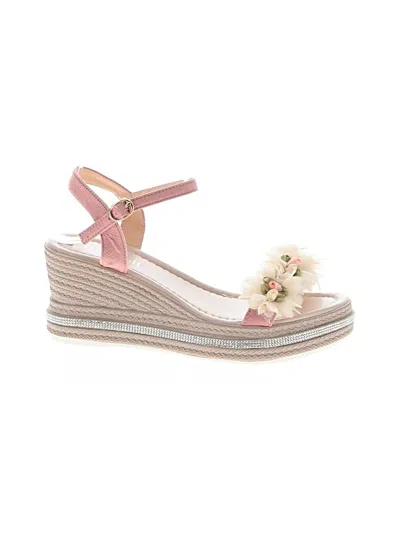 Pre-owned Assorted Brands Wedges In Pink
