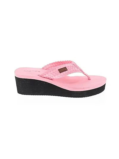 Pre-owned Assorted Brands Wedges In Pink