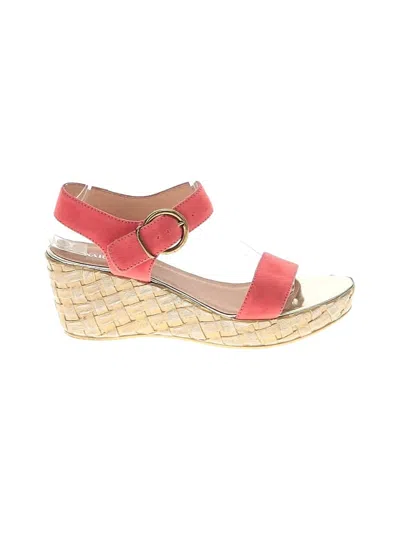 Pre-owned Assorted Brands Wedges In Red