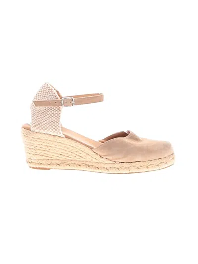 Pre-owned Assorted Brands Wedges In Tan