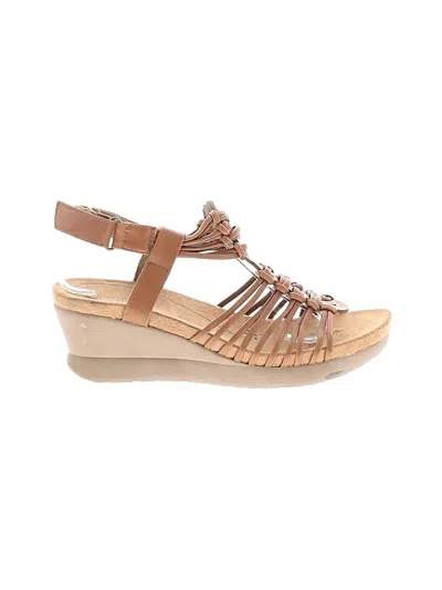 Pre-owned Assorted Brands Wedges In Tan