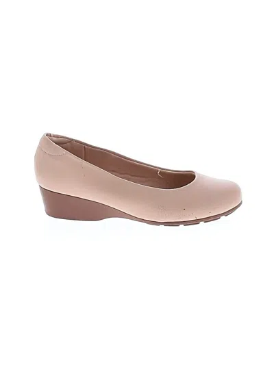 Pre-owned Assorted Brands Wedges In Tan