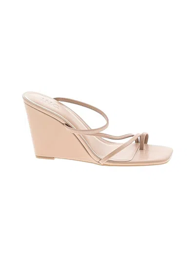 Pre-owned Assorted Brands Wedges In Tan