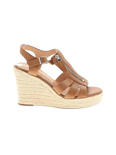 Pre-owned Assorted Brands Wedges In Tan