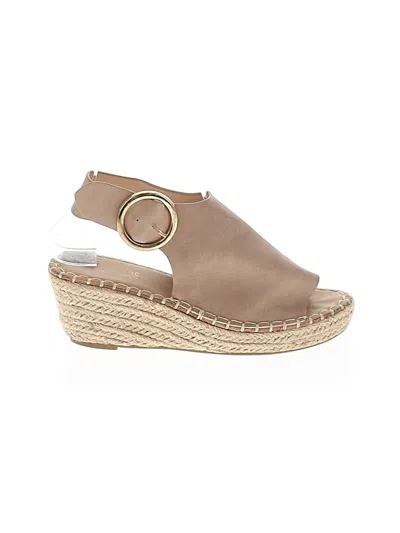 Pre-owned Assorted Brands Wedges In Tan