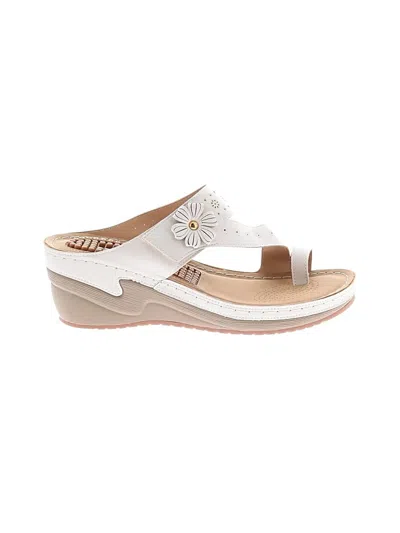 Pre-owned Assorted Brands Wedges In White