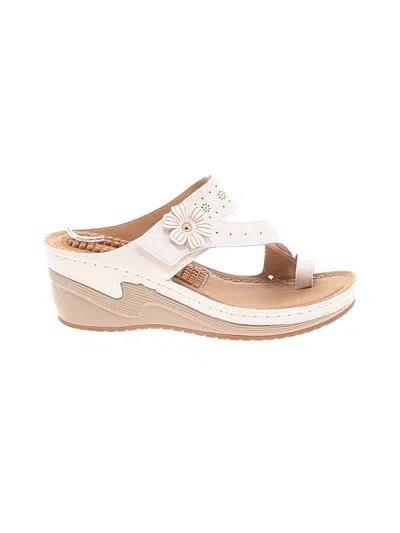 Pre-owned Assorted Brands Wedges In White