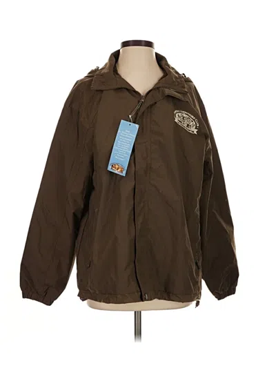 Pre-owned Assorted Brands Windbreaker Jacket In Brown