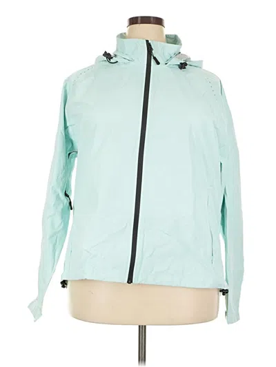 Pre-owned Assorted Brands Windbreaker Jacket In Teal
