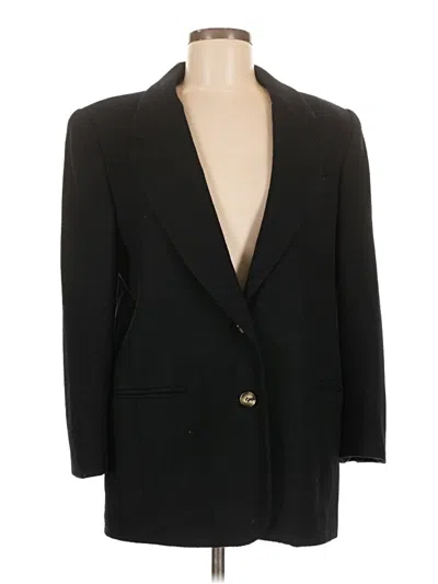 Pre-owned Assorted Brands Wool Blazer Jacket In Black