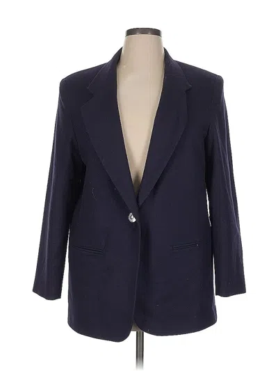 Pre-owned Assorted Brands Wool Blazer Jacket In Blue