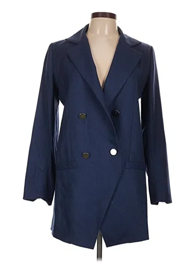 Pre-owned Assorted Brands Wool Blazer Jacket In Blue