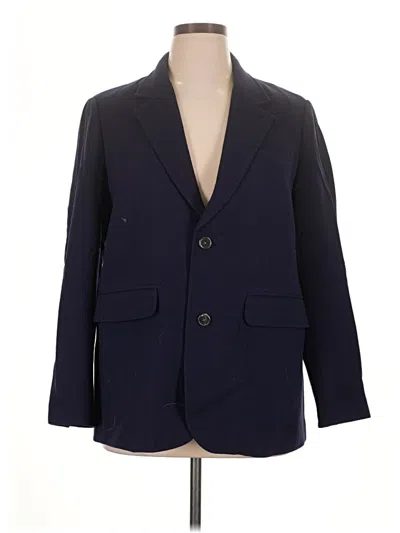 Pre-owned Assorted Brands Wool Blazer Jacket In Blue
