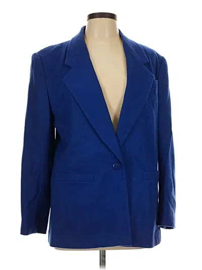 Pre-owned Assorted Brands Wool Blazer Jacket In Blue