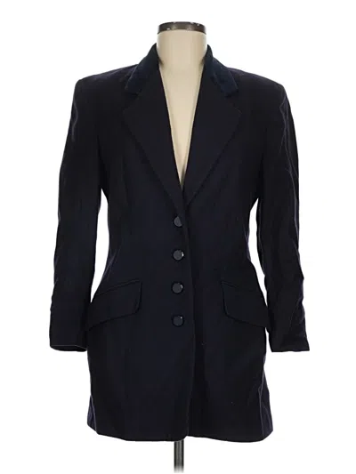 Pre-owned Assorted Brands Wool Blazer Jacket In Blue