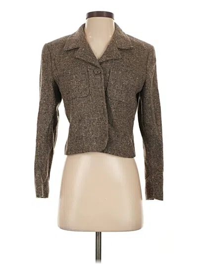 Pre-owned Assorted Brands Wool Blazer Jacket In Brown
