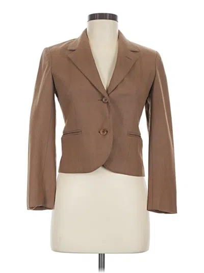 Pre-owned Assorted Brands Wool Blazer Jacket In Brown