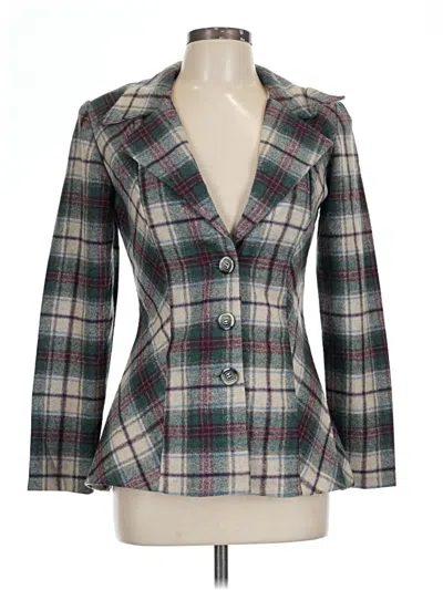 Pre-owned Assorted Brands Wool Blazer Jacket In Gray