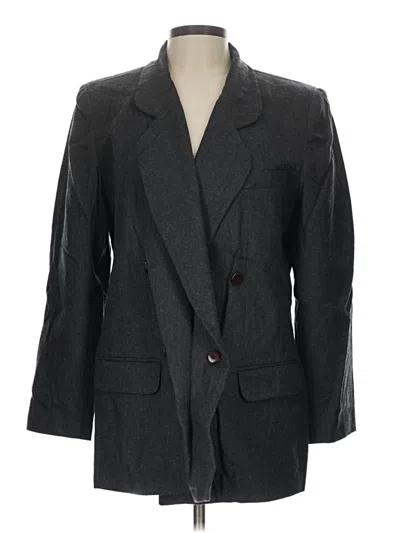 Pre-owned Assorted Brands Wool Blazer Jacket In Gray