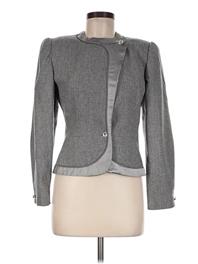 Pre-owned Assorted Brands Wool Blazer Jacket In Gray