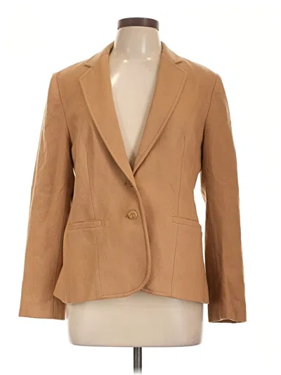 Pre-owned Assorted Brands Wool Blazer Jacket In Tan