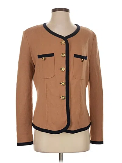 Pre-owned Assorted Brands Wool Blazer Jacket In Tan