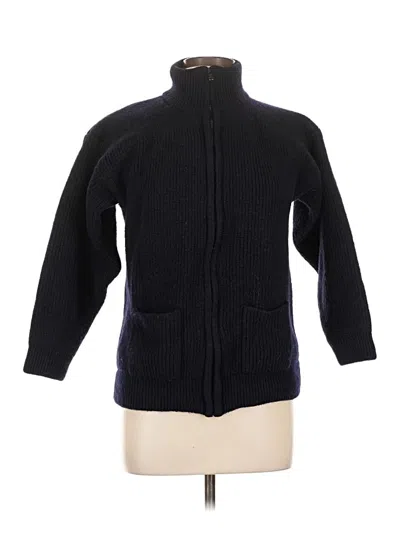 Pre-owned Assorted Brands Wool Cardigan Sweater In Black