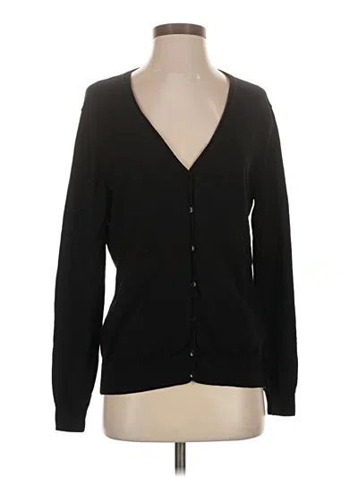 Pre-owned Assorted Brands Wool Cardigan Sweater In Black