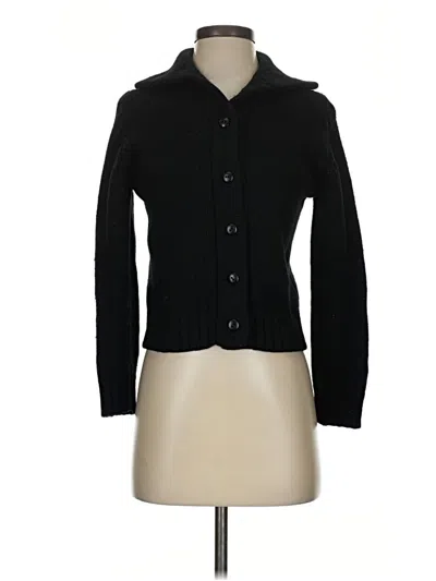 Pre-owned Assorted Brands Wool Cardigan Sweater In Black