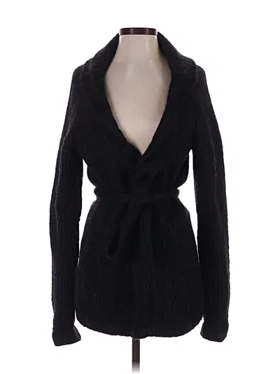 Pre-owned Assorted Brands Wool Cardigan Sweater In Black