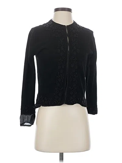 Pre-owned Assorted Brands Wool Cardigan Sweater In Black