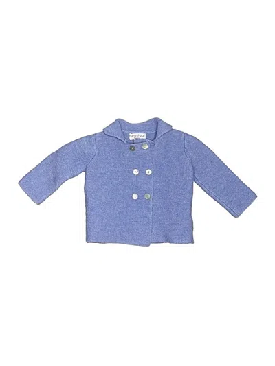 Pre-owned Assorted Brands Kids' Wool Cardigan Sweater In Blue