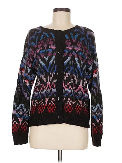 Pre-owned Assorted Brands Wool Cardigan Sweater In Brown