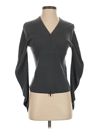 Pre-owned Assorted Brands Wool Cardigan Sweater In Gray