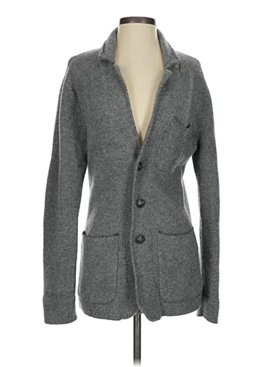 Pre-owned Assorted Brands Wool Cardigan Sweater In Gray