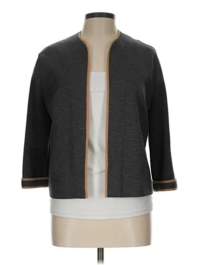 Pre-owned Assorted Brands Wool Cardigan Sweater In Gray