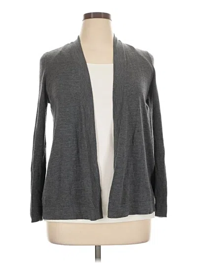 Pre-owned Assorted Brands Wool Cardigan Sweater In Gray