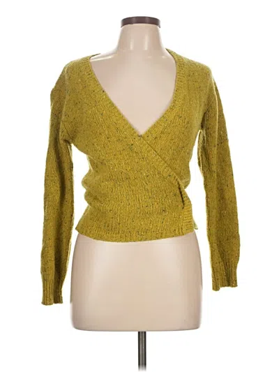 Pre-owned Assorted Brands Wool Cardigan Sweater In Yellow