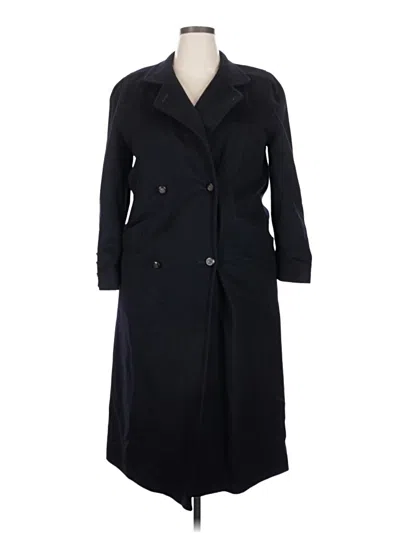 Pre-owned Assorted Brands Wool Coat In Blue