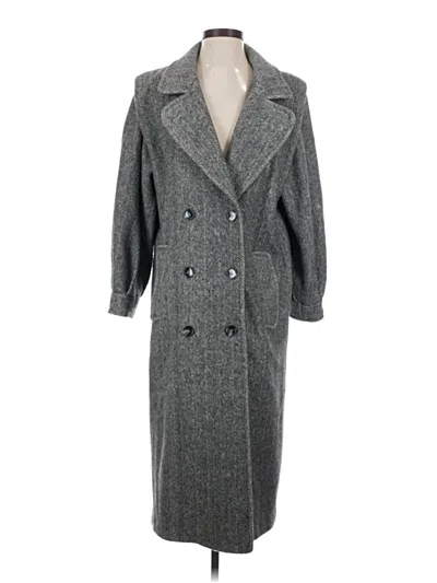Pre-owned Assorted Brands Wool Coat In Gray
